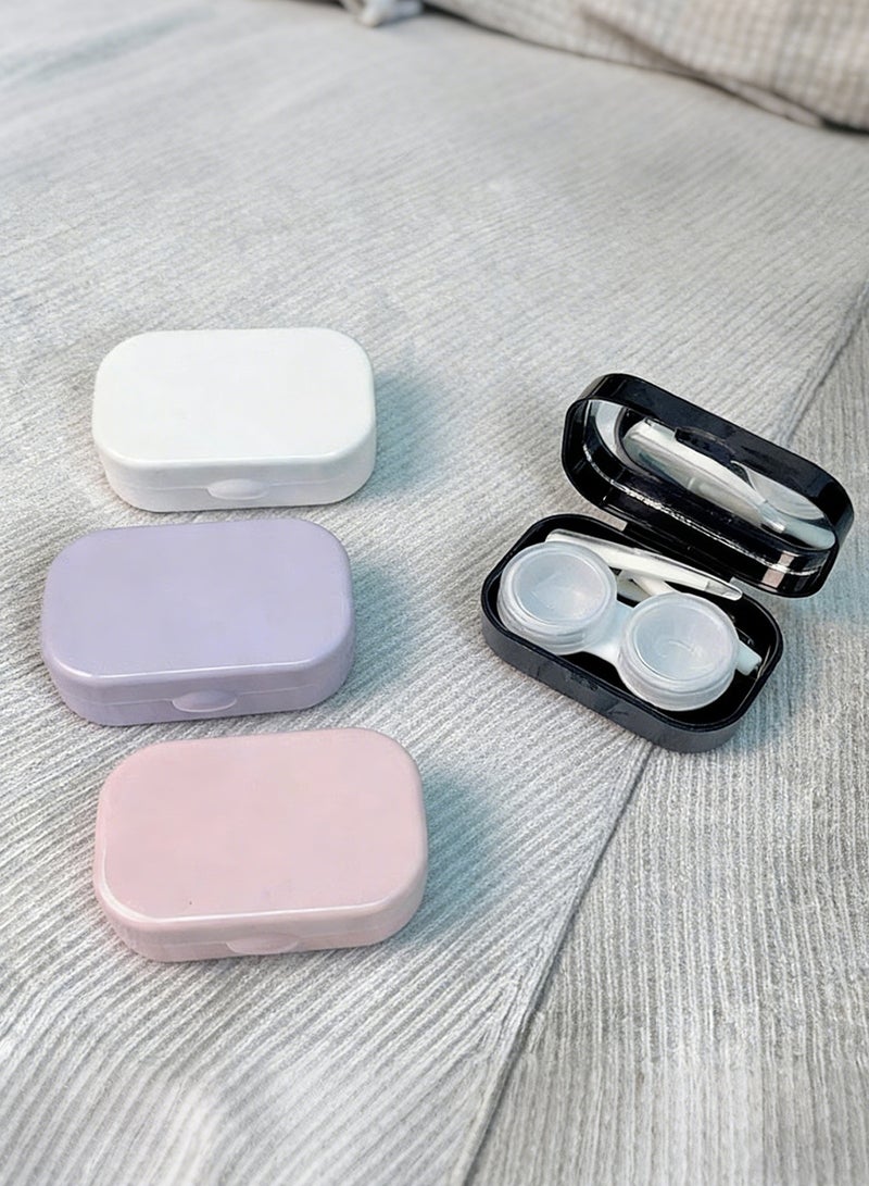 Colorful Clear Travel Contact Lens Case Box Holder Soak Storage Container Bulk(Random Color) - Image 5